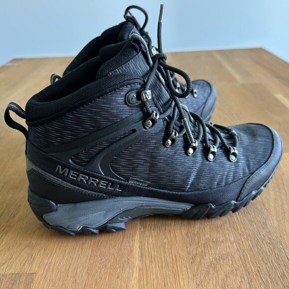 Merrell Womens Hiking Boots Waterproof Black Size 7 - Picture 3 of 6